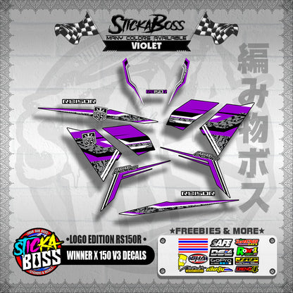 WINNER X 150 V3 DECALS ( LOGO EDITION RS150R )【WITH FREEBIES】