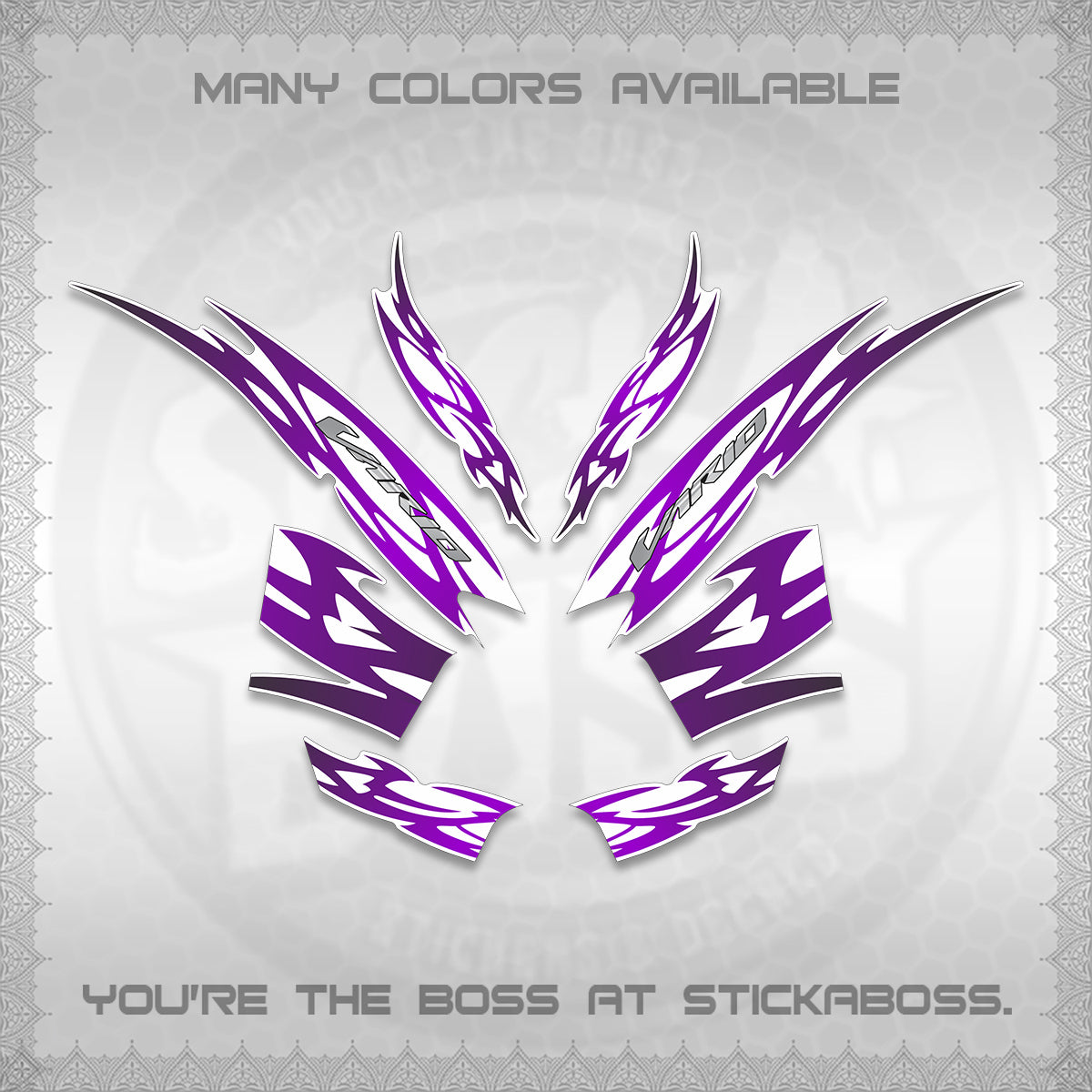 CLICK 125 V2 INDO STRIPING FOR WHITE DECALS (2026 NUSANTARA MOTIF) STICKER DECALS By STICKABOSS