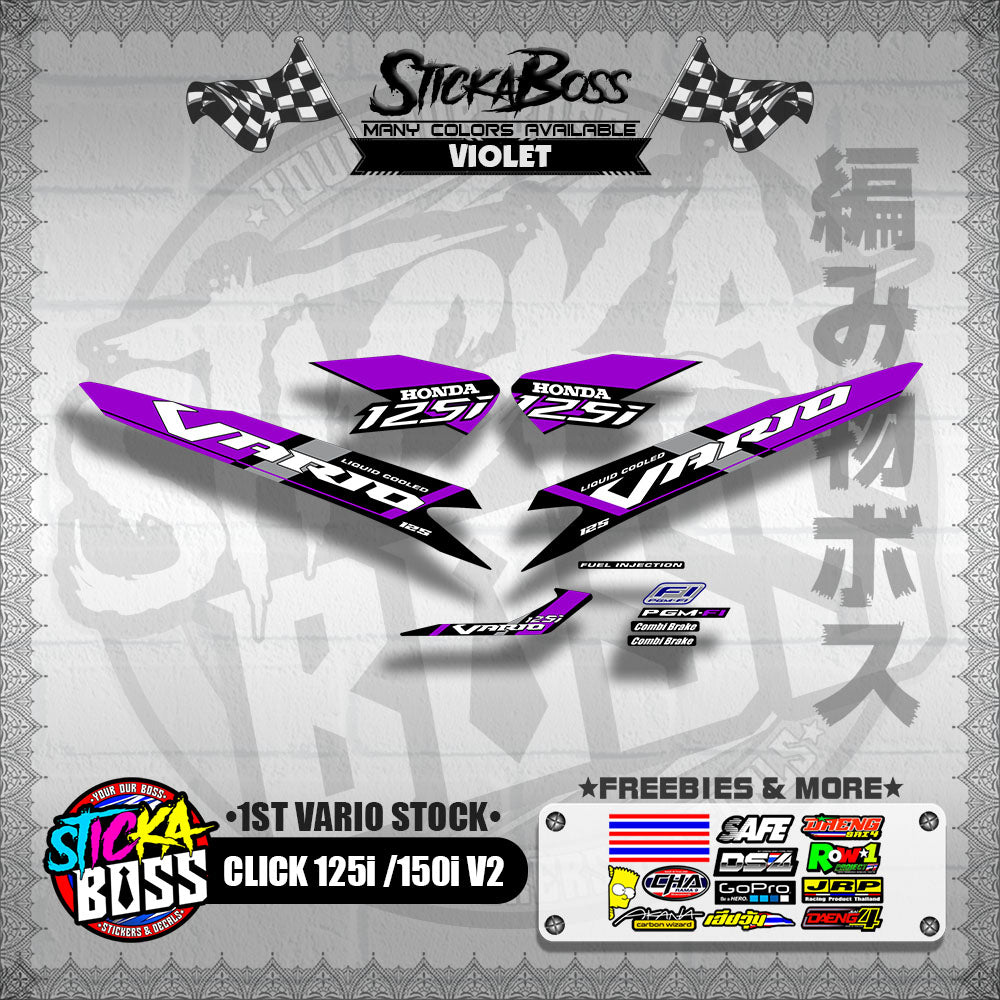 CLICK 125i / 150i V2 DECALS ( 1ST VARIO STOCK )【WITH FREEBIES】