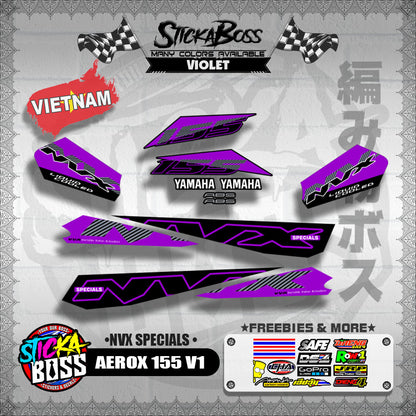 AEROX 155 V1 VIETNAM DECALS ( NVX SPECIALS )【WITH FREEBIES】