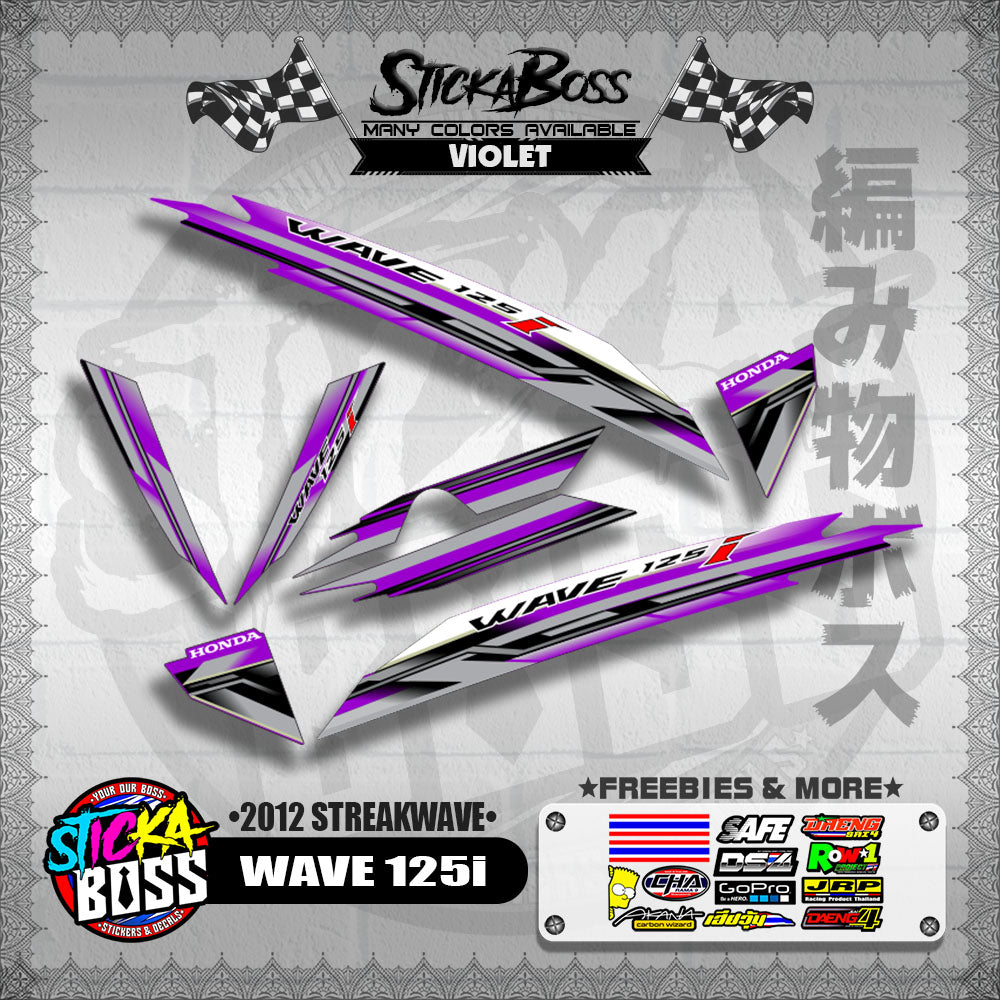 WAVE 125i DECALS ( 2012 STREAKWAVE )【WITH FREEBIES】