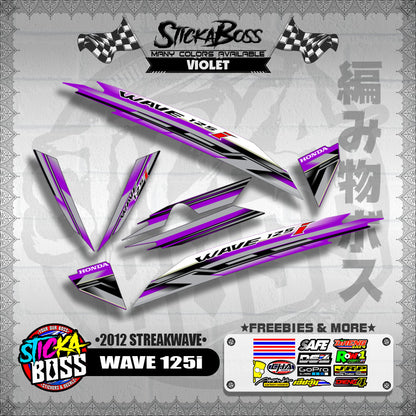 WAVE 125i DECALS ( 2012 STREAKWAVE )【WITH FREEBIES】
