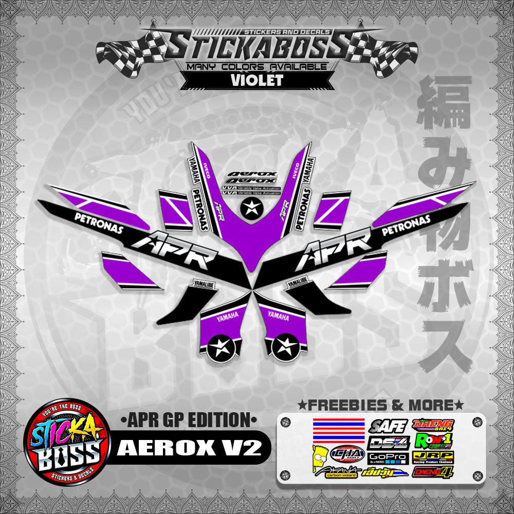AEROX V2 STICKER DECALS ( APR GP EDITION )【WITH FREEBIES】