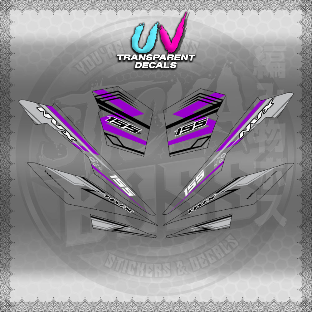 【PREMIUM UV PRINT】TRANSPARENT AEROX V3 ALPHA TURBO INDO (AV3NVRAST) 【WITH FREEBIES】