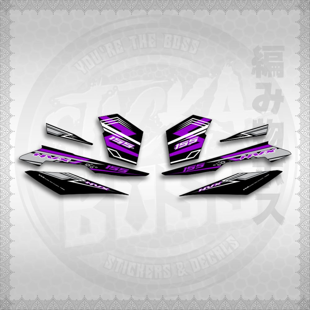 STICKER DECALS for AEROX V3 ALPHA TURBO INDO (AV3NVRAST) By STICKABOSS (SOFIE LAMINATED WATERPROOF)