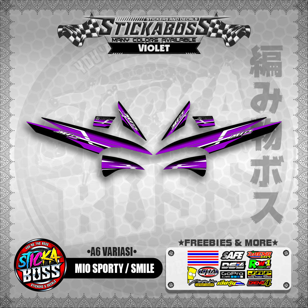 MIO SPORTY / SMILE INDO STICKER DECALS ( A6 VARIASI )【WITH FREEBIES】