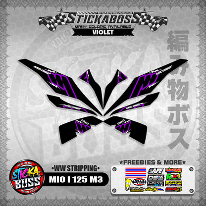 MIO I 125 M3 STICKER DECALS ( WW STRIPPING )【WITH FREEBIES】