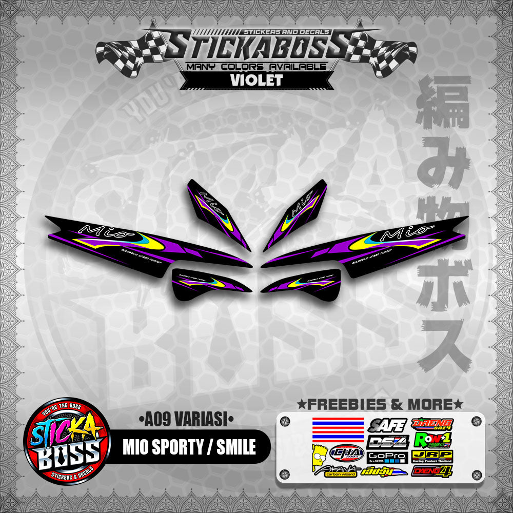 MIO SPORTY  SMILE INDO STICKER DECALS ( A9 VARIASI )【WITH FREEBIES】