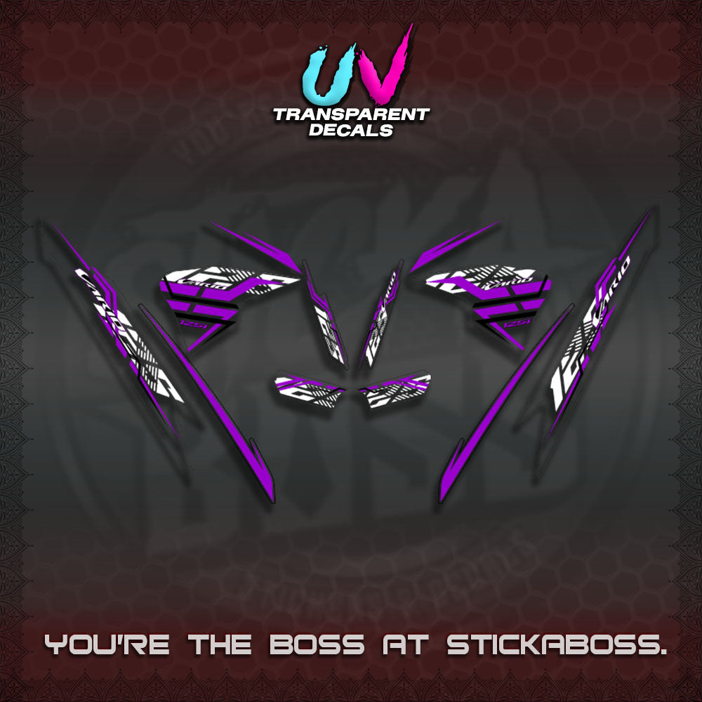 CLICK V2 VARIO UV TRANSPARENT DECALS (2026 SHARP LINES 01)STICKER DECALS By STICKABOSS