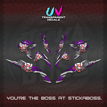 CLICK 125 V3 UV TRANSPARENT DECALS (2026 NEW RCB 2.0 DESIGN) STICKER KITS BY STICKABOSS