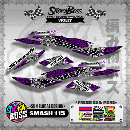 SMASH 115 DECALS ( SUN FLORAL DESIGN )【WITH FREEBIES】