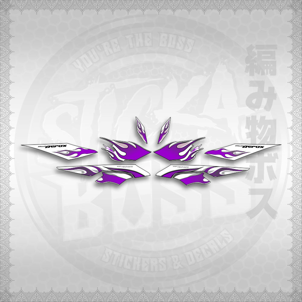 STICKER DECALS for AEROX V3 ALPHA TURBO FOR WHITE (AV3LEFIMO) By STICKABOSS (SOFIE LAMINATED WATERPROOF)