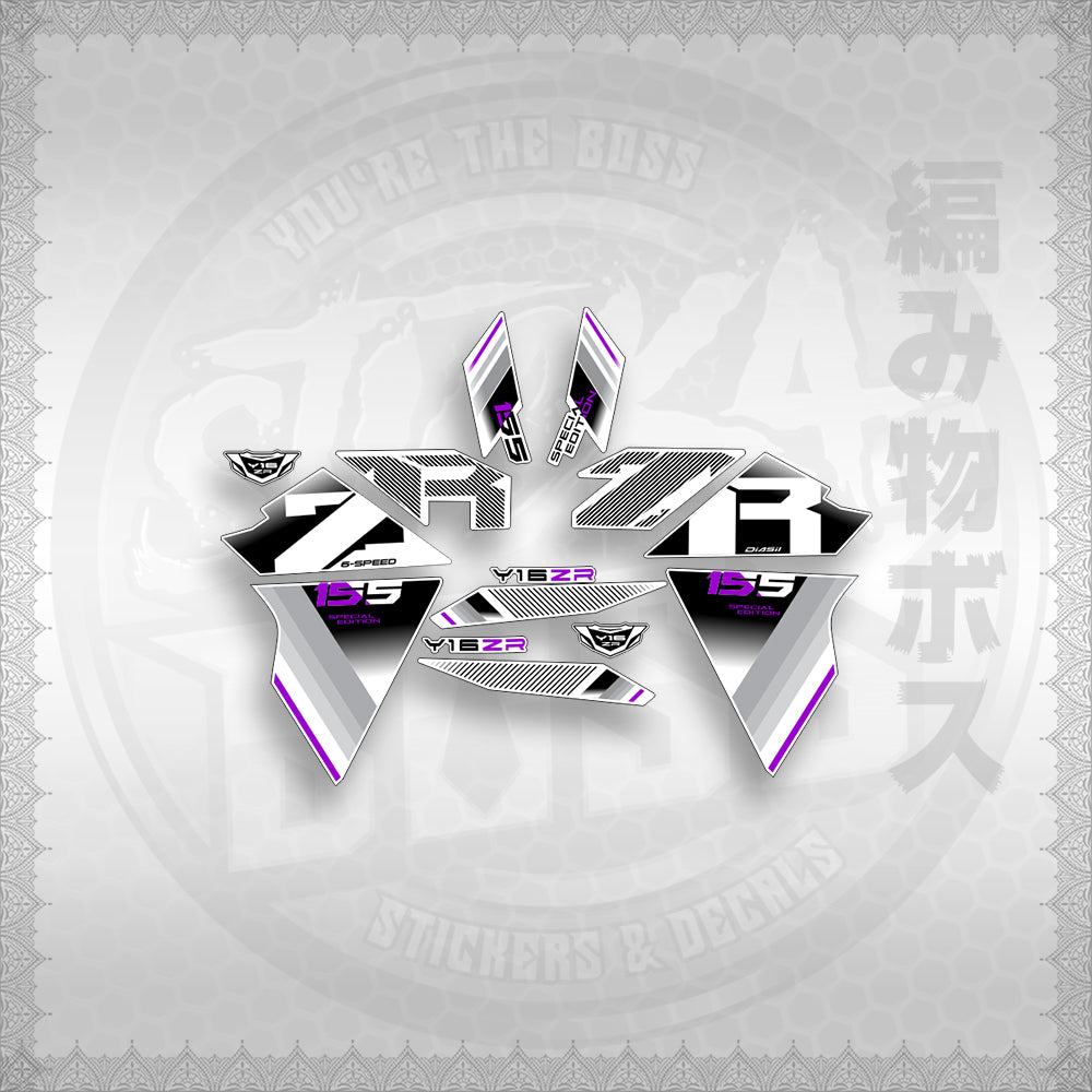 STICKER DECALS for SNIPER 155 (S155Y1SIPHFOWH) By STICKABOSS (SOFIE LAMINATED WATERPROOF)