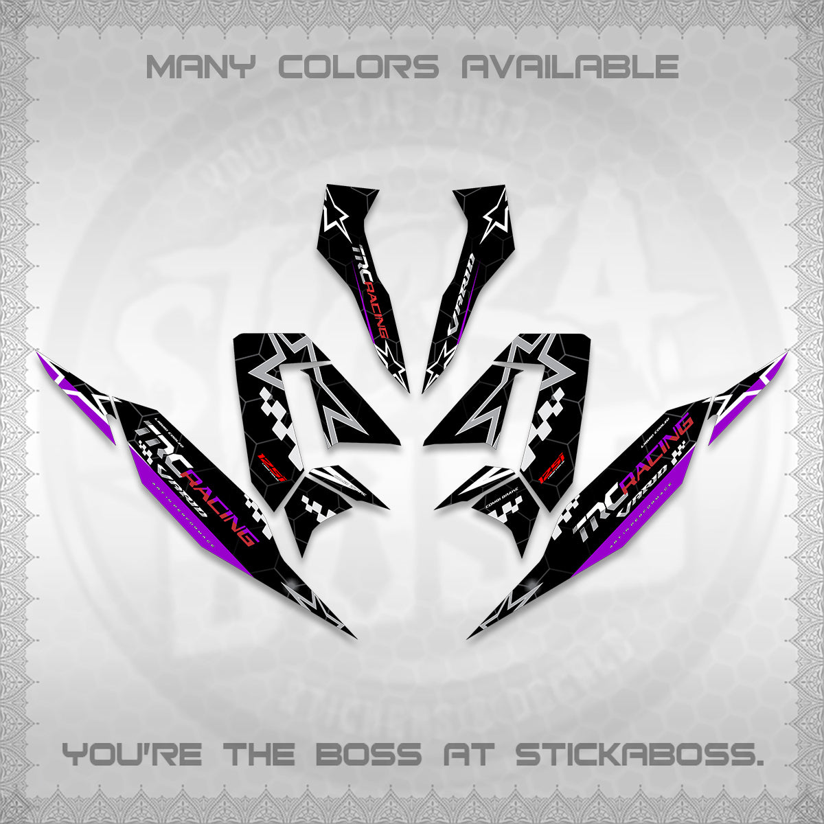 CLICK V4 DECALS (2026 TRC RACING DESIGN)STICKER DECALS By STICKABOSS