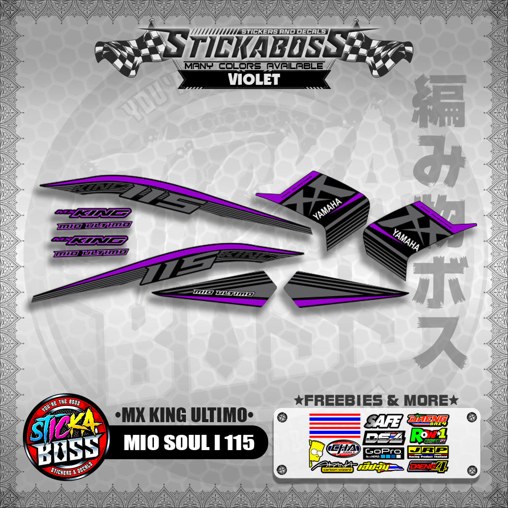 MIO SOUL I 115 STICKER DECALS ( MX KING ULTIMO )【WITH FREEBIES】