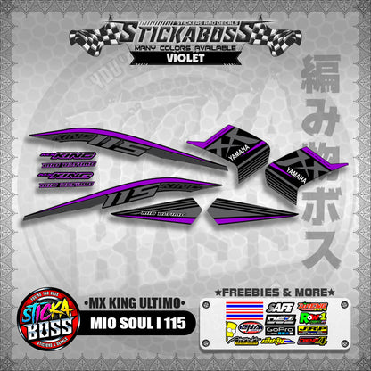 MIO SOUL I 115 STICKER DECALS ( MX KING ULTIMO )【WITH FREEBIES】