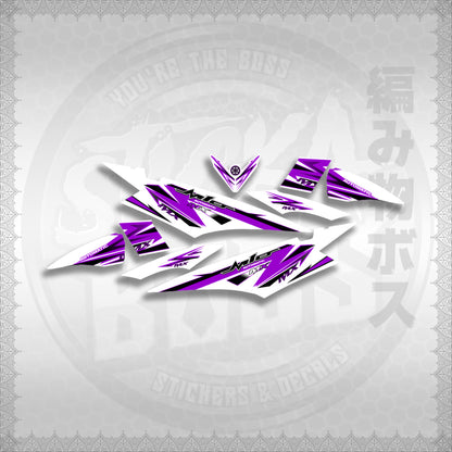 MIO SOUL I STRIPING CARBURETOR FOR WHITE STICKER DECALS By STICKABOSS (SOFIE LAMINATED WATERPROOF)