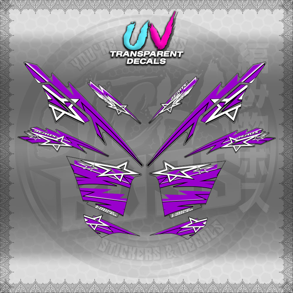 【PREMIUM UV PRINT】TRANSPARENT AEROX V3 ALPHA TURBO INDO (AV3STST01)【WITH FREEBIES】