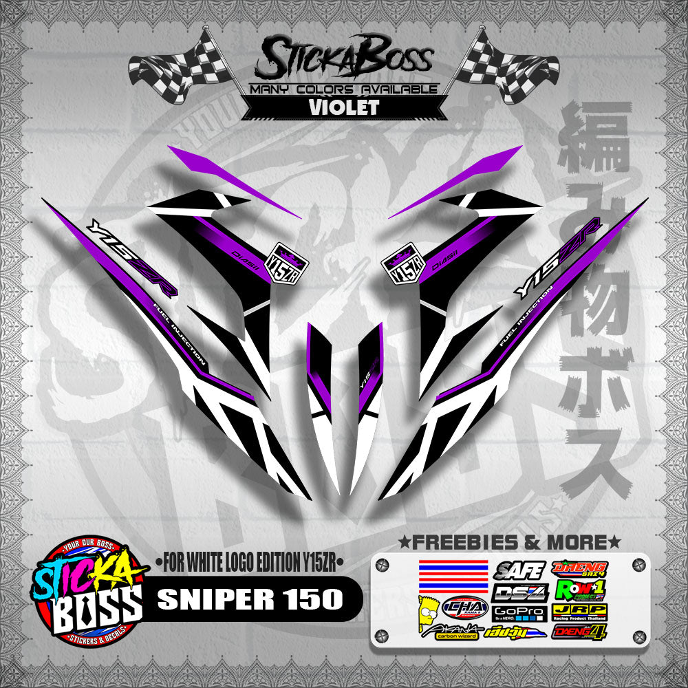 SNIPER 150 DECALS ( WHITE EDITION Y15ZR )【WITH FREEBIES】