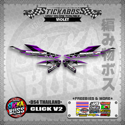 CLICK V2 STICKER DECALS ( DS4 THAILAND )【WITH FREEBIES】