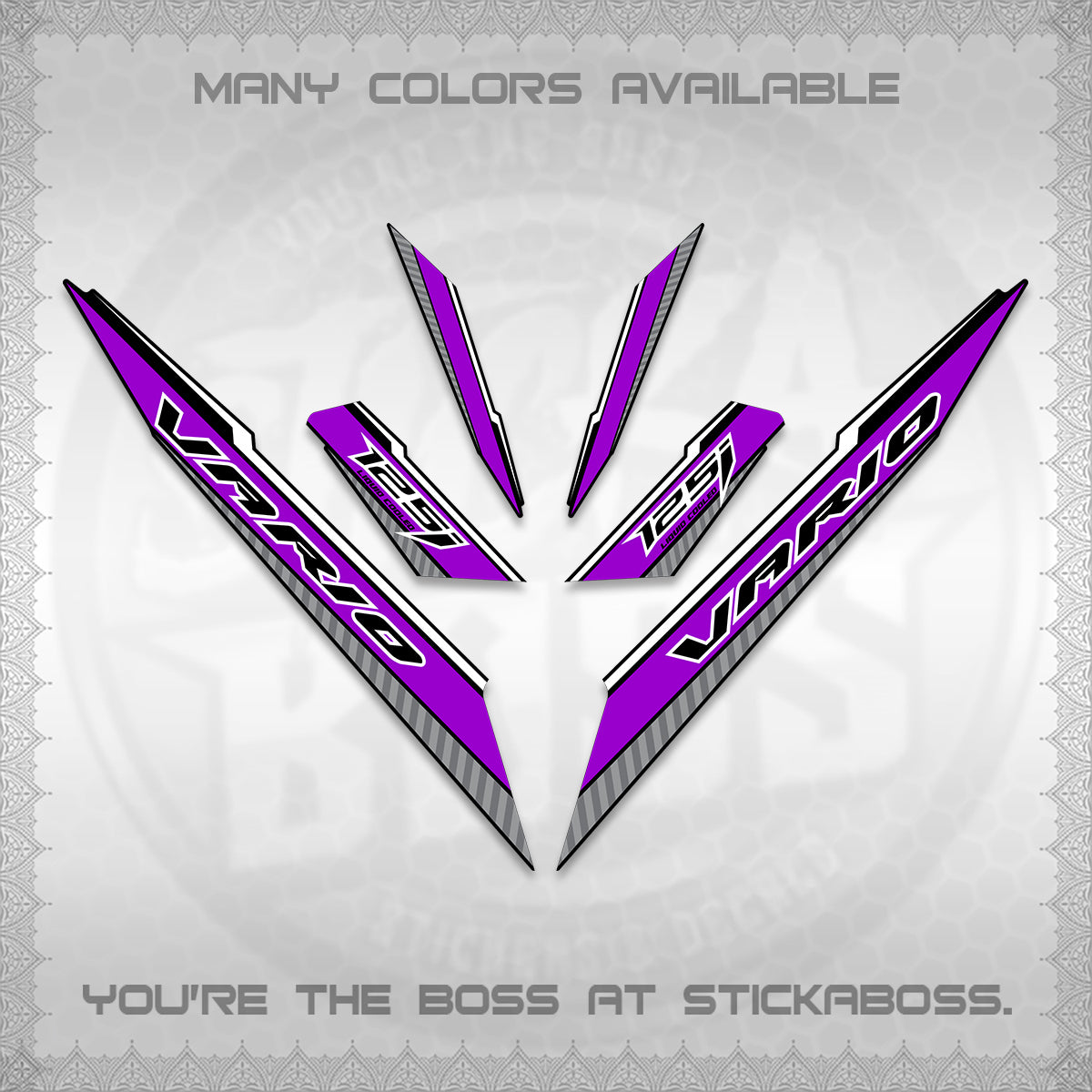 CLICK 125 V3 VARIO DECALS (2024 SV 12-A1 STYLE) STICKER DECALS By STICKABOSS