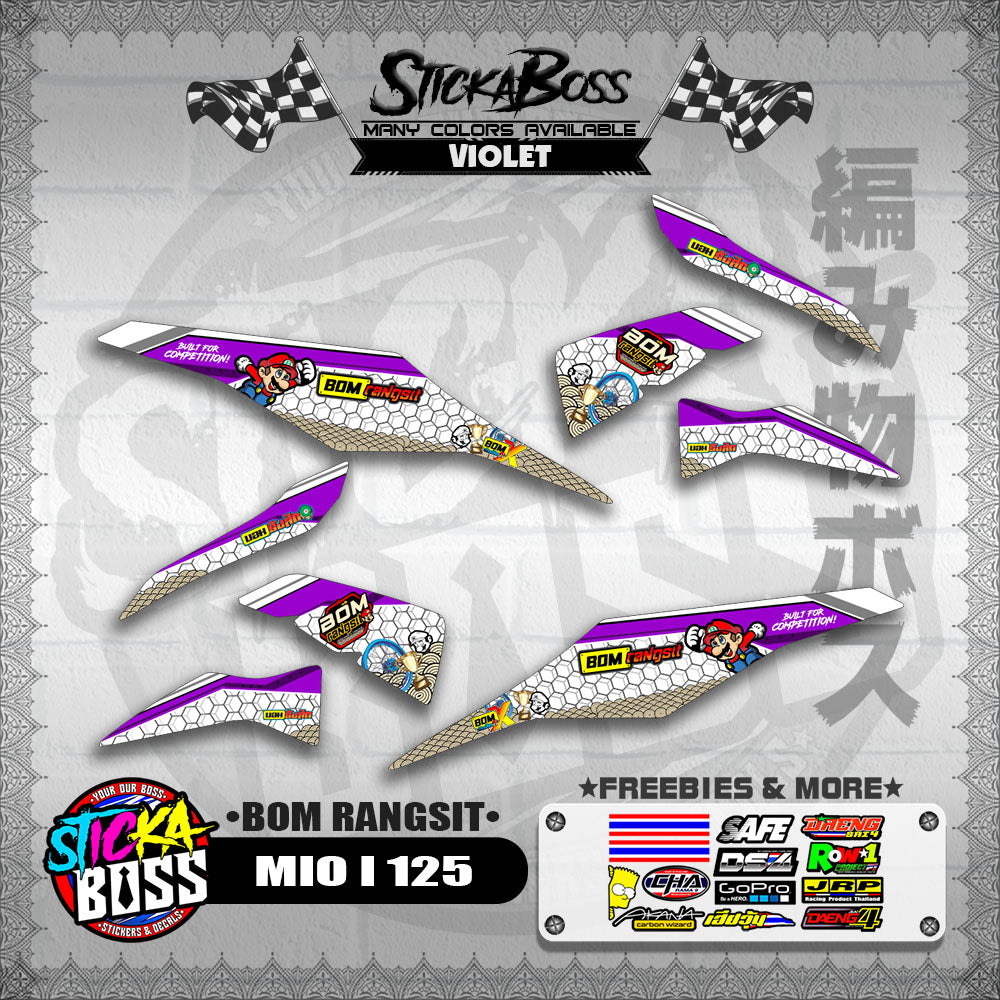 MIO I 125 INDO DECALS ( BOM RANGSIT )【WITH FREEBIES】
