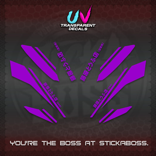 NMAX V2 UV TRANSPARENT DECALS (TRUENO STYLE DESIGN) STICKER KITS By STICKABOSS