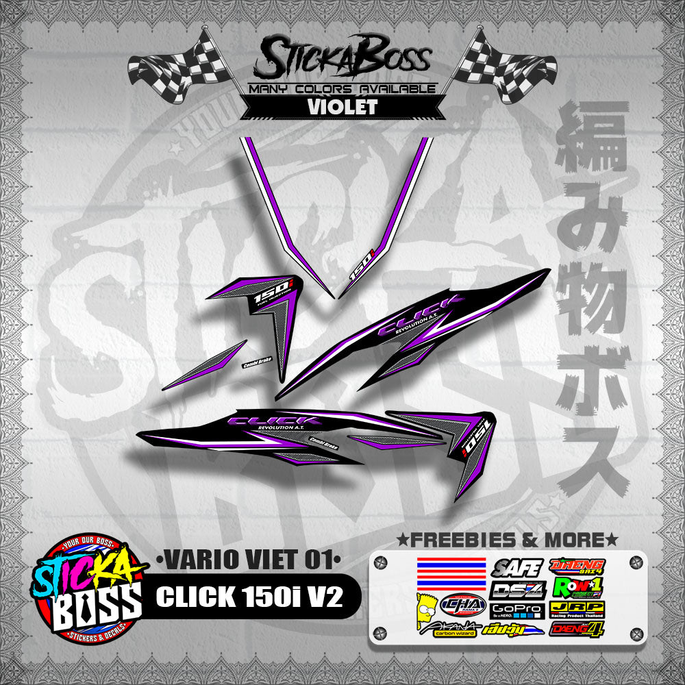 CLICK 150i V2 DECALS ( VARIO VIET 01 )【WITH FREEBIES】