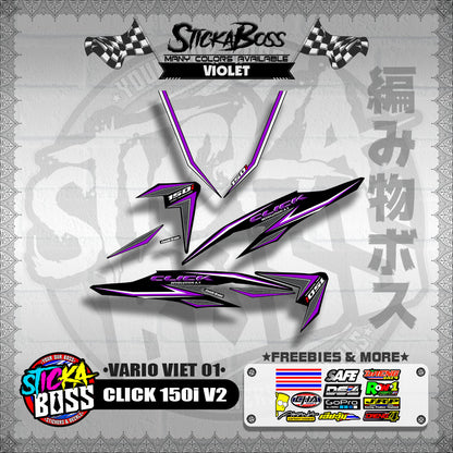 CLICK 150i V2 DECALS ( VARIO VIET 01 )【WITH FREEBIES】