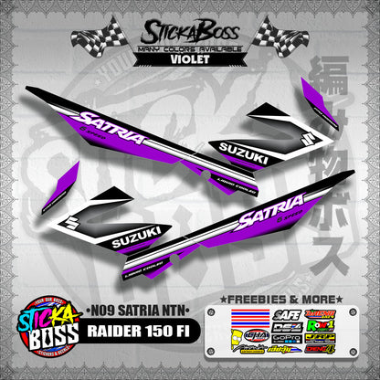 RAIDER 150 FI DECALS ( N09 SATRIA NTN )【WITH FREEBIES】
