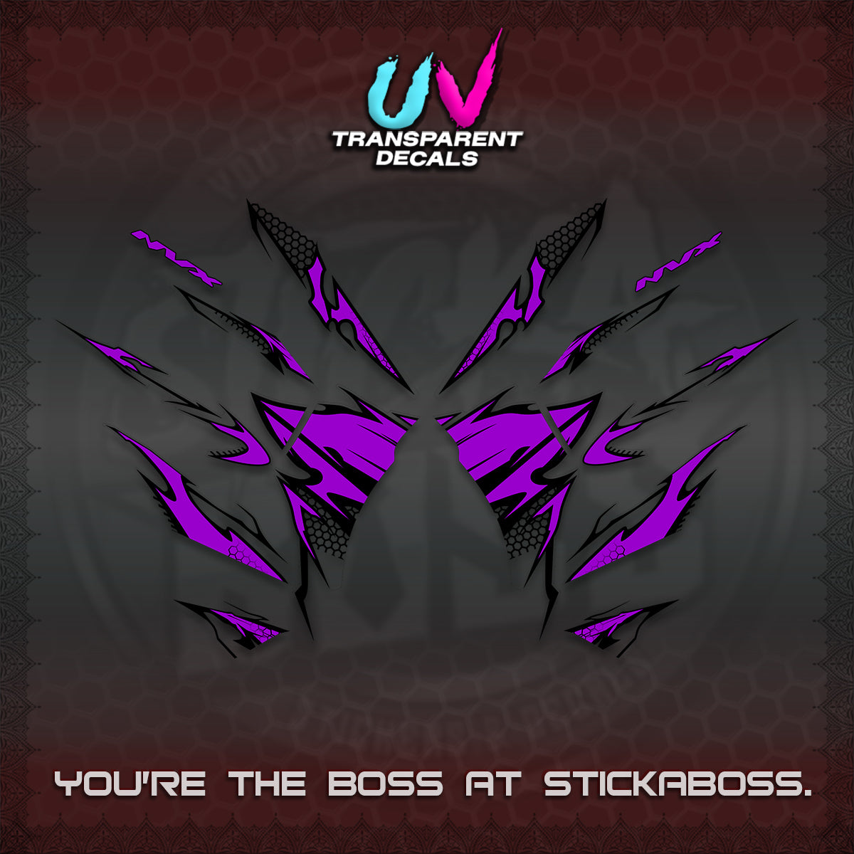 AEROX 155 V2 UV TRANSPARENT (VIETNAM STYLE-1 SPOT) FOR LIGHT COLORED COVER DECALS By STICKABOSS