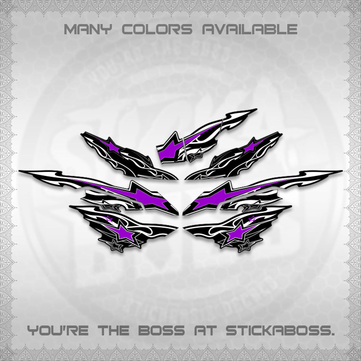 AEROX  V3 INDO DECALS (0005 RISING STAR)STICKER DECALS By STICKABOSS