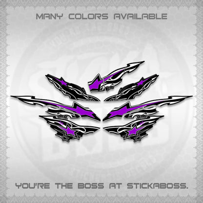 AEROX  V3 INDO DECALS (0005 RISING STAR)STICKER DECALS By STICKABOSS