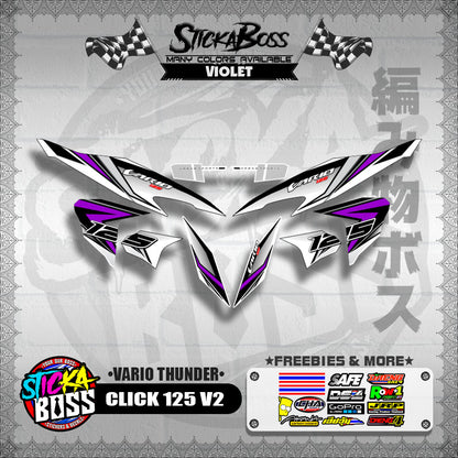 CLICK 125 V2 DECALS ( VARIO THUNDER )【WITH FREEBIES】