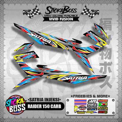 RAIDER 150 CARB DECALS ( SATRIA INJEKSI )【WITH FREEBIES】