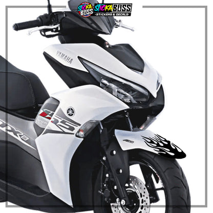 FIRE TRIBAL FENDER ( VINYL CUT-OUT STICKER DECALS )【Stickaboss】