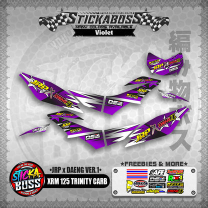 XRM 125 TRINITY CARB DECALS - (JRP x DAENG VER.1)【PREMIUM GLOSSY LAMINATED】