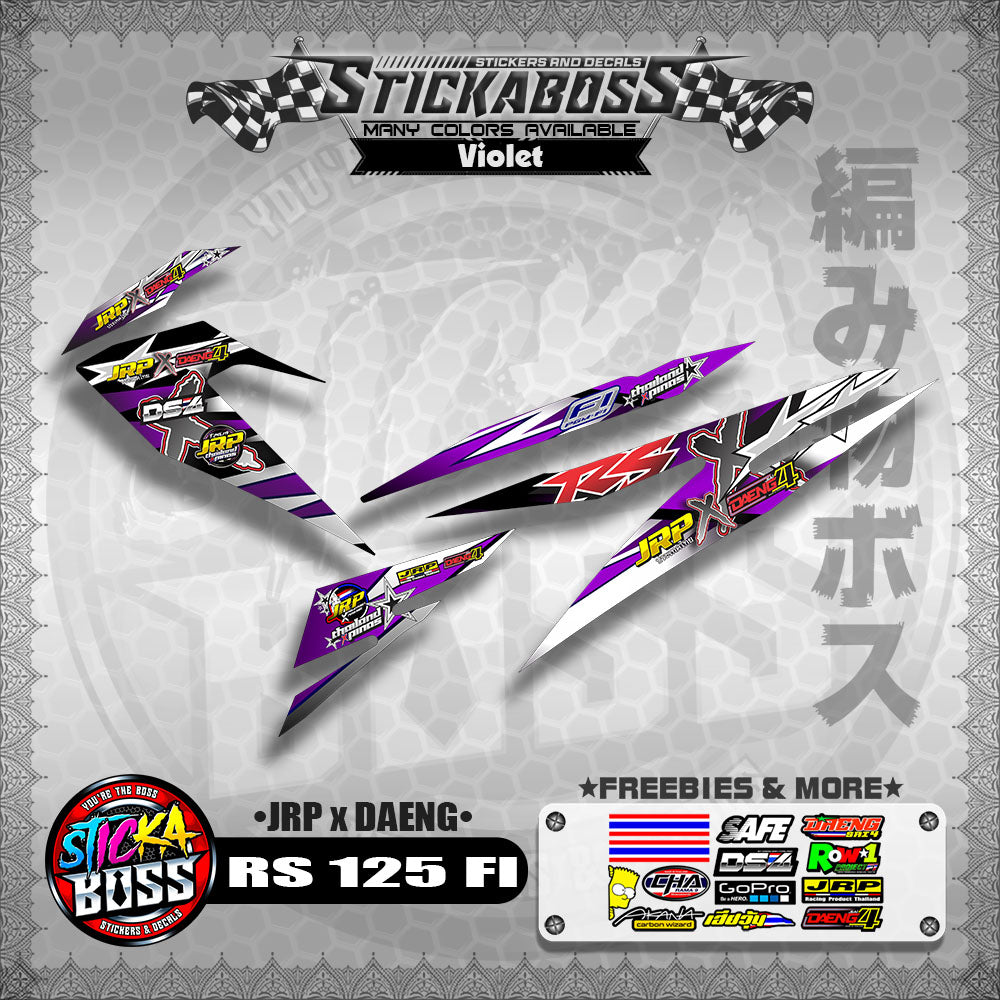 RS 125 FI Decals (JRP x DAENG) [ASSORTED COLORS]【PREMIUM GLOSSY LAMINATED】