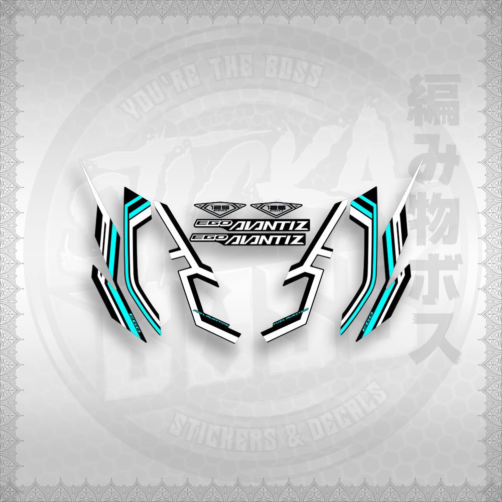 STICKER DECALS for MIO SOUL i125 (MSIEGAVCUDE17) By STICKABOSS (SOFIE LAMINATED WATERPROOF)