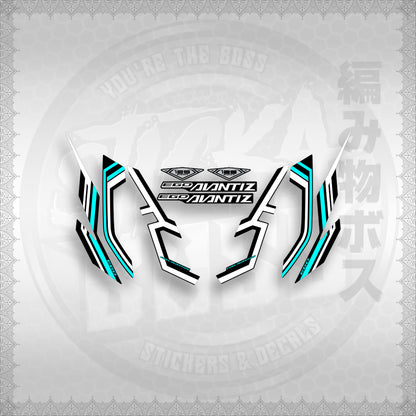 STICKER DECALS for MIO SOUL i125 (MSIEGAVCUDE17) By STICKABOSS (SOFIE LAMINATED WATERPROOF)