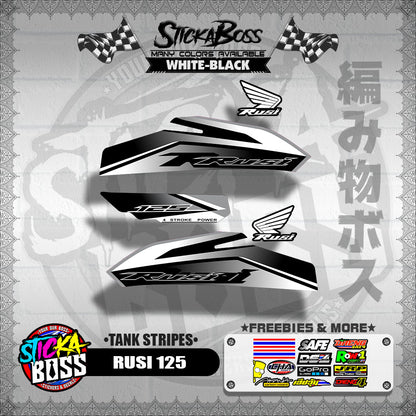 RUSI 125 DECALS ( TANK STRIPES )【WITH FREEBIES】