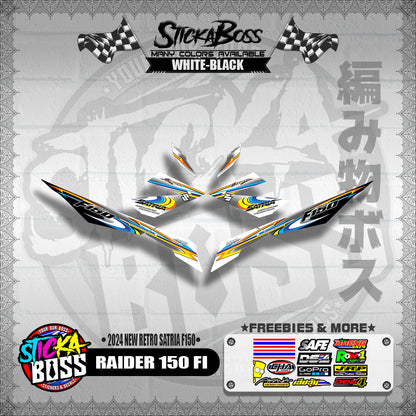RAIDER 150 FI DECALS ( 2024 NEW RETRO SATRIA F150 )【WITH FREEBIES】