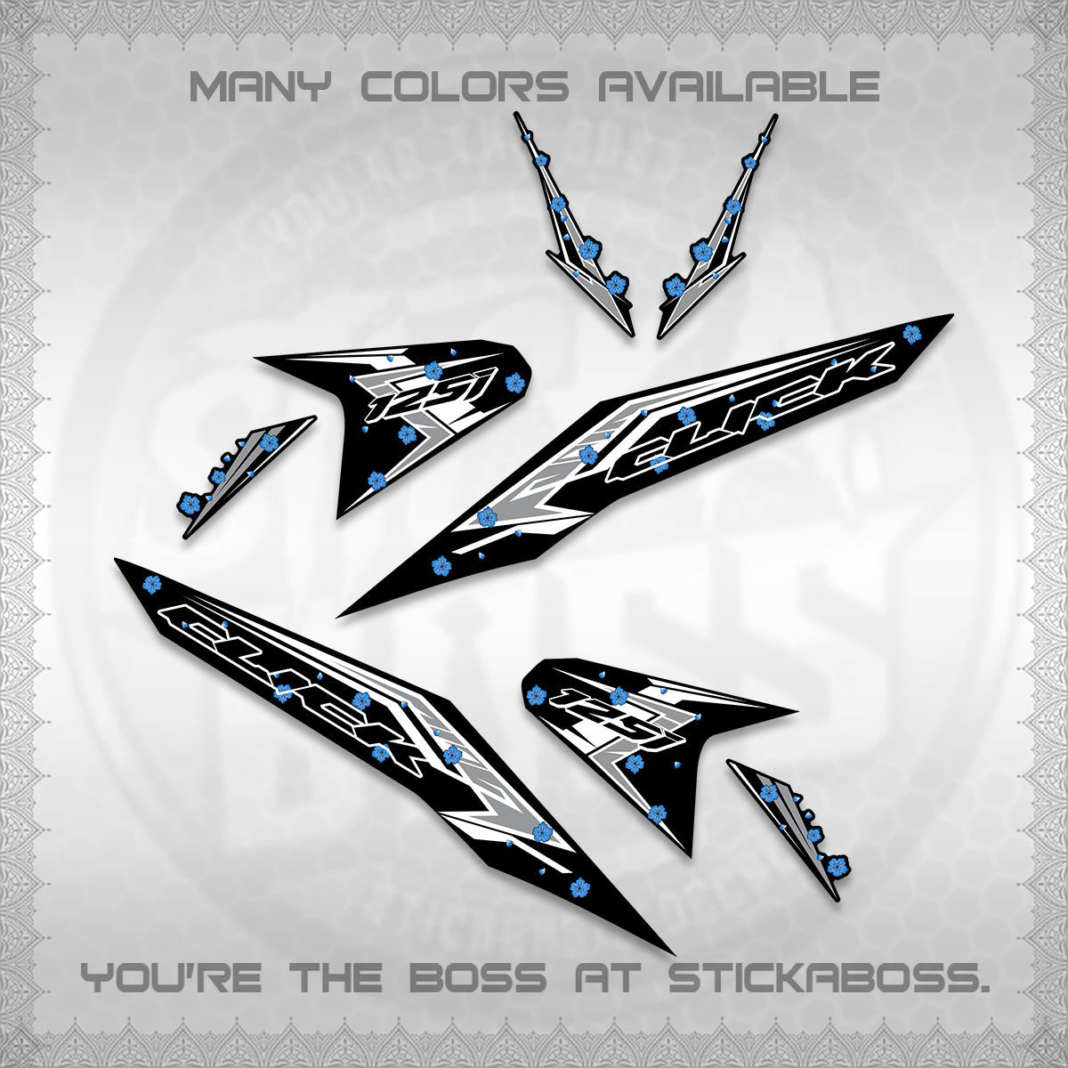 CLICK V2 VARIO DECALS (MOTIF POLET SAKURA DESIGN)STICKER DECALS By STICKABOSS