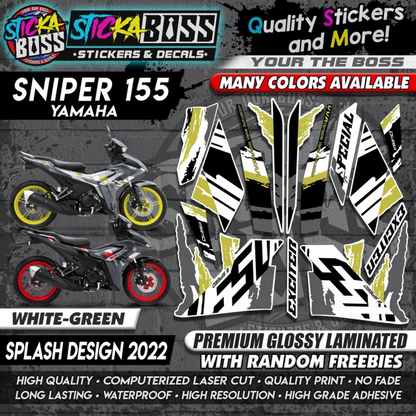 Sniper 155 NEW STOCK DECALS (SPLASH DESIGN 2022) MALAYSIAN CONCEPT【WITH FREEBIES】
