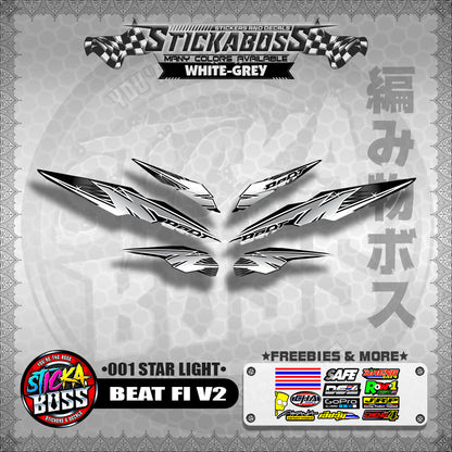 BEAT FI V2 STICKER DECALS ( 001 STAR LIGHT )【WITH FREEBIES】