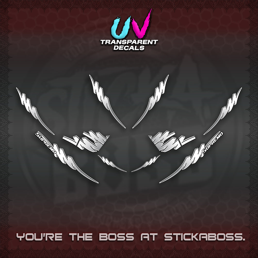 AEROX V2 UV TRANSPARENT STRIPING DECALS (2 TONE PUTRA VIRDIAN)STICKER DECALS By STICKABOSS (Copy)