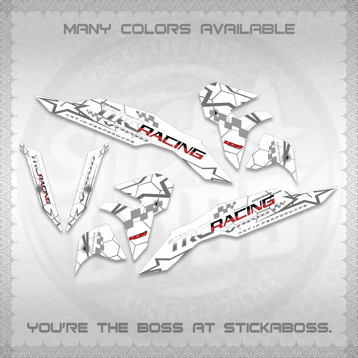 CLICK V3 DECALS (2026 TRC RACING DESIGN)STICKER DECALS By STICKABOSS