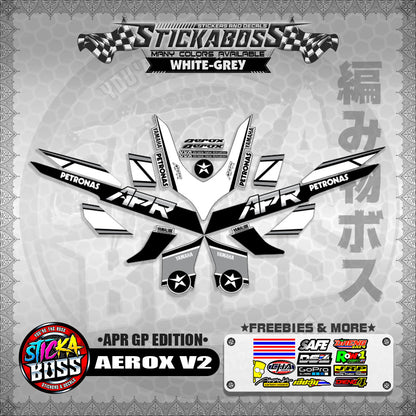 AEROX V2 STICKER DECALS ( APR GP EDITION )【WITH FREEBIES】