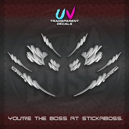 ADV 160 UV TRANSPARENT STRIPING(2 TONE PUTREA VIRDIAN) STICKER DECALS By STICKABOSS