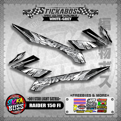 RAIDER 150 FI STICKER DECALS ( 001 START LIGHT SATRIA )【WITH FREEBIES】